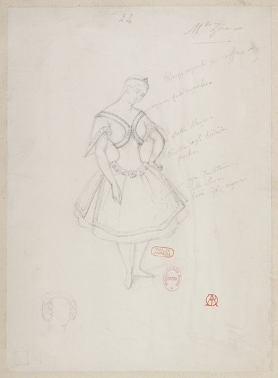Halévy - La magicienne - kostýmní modely Alfreda Alberta - 24. Mlle Zina, (pas de deux) od Alfred Albert