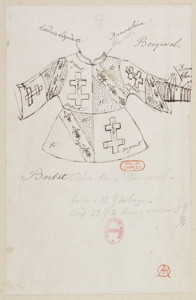 Halévy - La magicienne - kostýmní modely Alfreda Alberta - 33. Pánové Bouqueval, Barbat od Alfred Albert