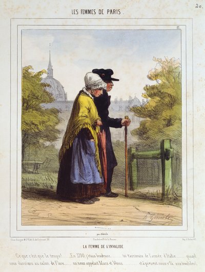 Žena z Invalidovny, z Pařížských žen, 1841-42 od Alfred Andre Geniole
