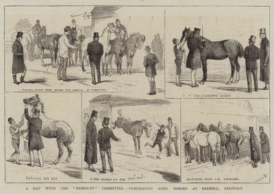 Den s Remount Committee, nákup armádních koní v Redhill, Edgware od Alfred Chantrey Corbould