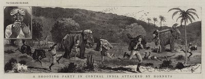 Střelecká strana ve střední Indii napadená Sršněmi od Alfred Chantrey Corbould