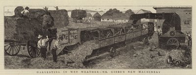 Sklizeň za vlhkého počasí, nové stroje pana Gibbse od Alfred Chantrey Corbould