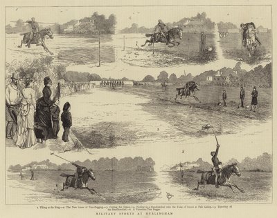 Vojenské sporty v Hurlinghamu od Alfred Chantrey Corbould