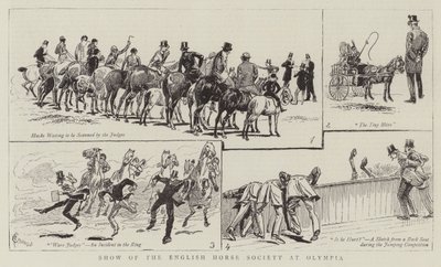 Výstava Anglické jezdecké společnosti v Olympii od Alfred Chantrey Corbould