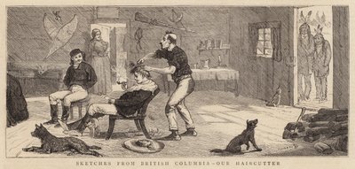 Náčrtky z Britské Kolumbie, náš Haircutter od Alfred Chantrey Corbould