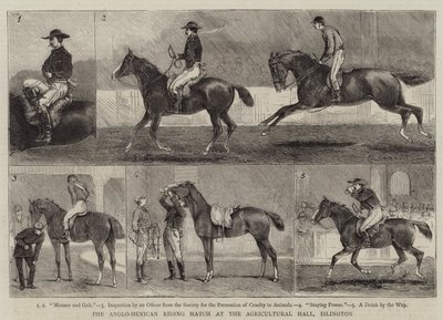 Anglo-mexický jezdecký zápas v Agricultural Hall, Islington od Alfred Chantrey Corbould