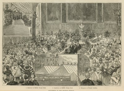 Královský soudní dvůr: Oběd ve středním chrámu od Alfred Chantrey Corbould