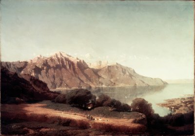 Pohled na Ženevské jezero od Alfred Chavannes