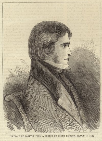Portrét Thomase Carlylea od Alfred Comte d