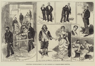 Vánoční zábava pro pacienty v Charing-Cross Hospital od Alfred Courbould