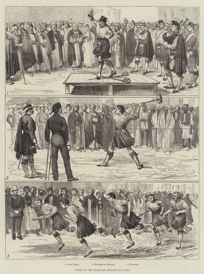 Hry Highland Brigade v Káhiře od Alfred Courbould