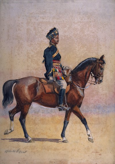 Voják 12. kavalérie, Jemadar, Dogra, ilustrace k 