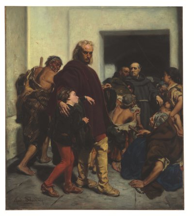 Kryštof Kolumbus v klášteře Rabida (olej na plátně) od Alfred Dehodencq