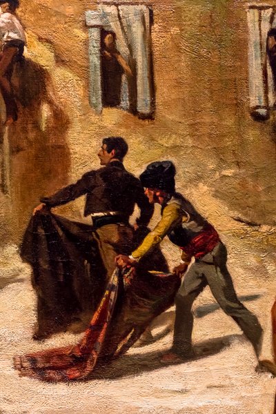 Boj novillos, detail od Alfred Dehodencq
