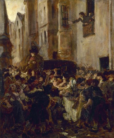 Zatčení Charlotte Cordayové, c. 1853. od Alfred Dehodencq