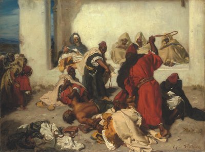 Zajatý zloděj (olej na plátně) od Alfred Dehodencq