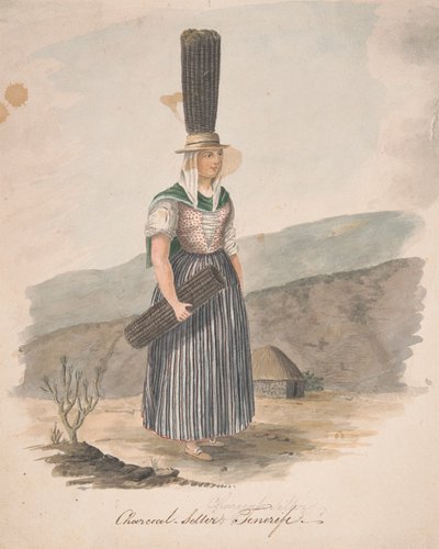 Prodejce dřevěného uhlí, Tenerife od Alfred Diston