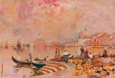 Večerní záře, Benátky, c1895 od Alfred East
