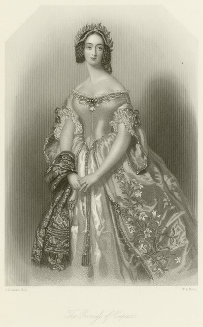 Princezna z Capuy od Alfred-Edward Chalon
