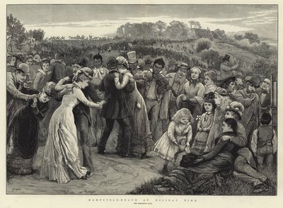 Hampstead Heath o prázdninách od Alfred Edward Emslie