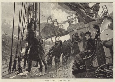 Vztyčení plachet v Atlantiku od Alfred Edward Emslie