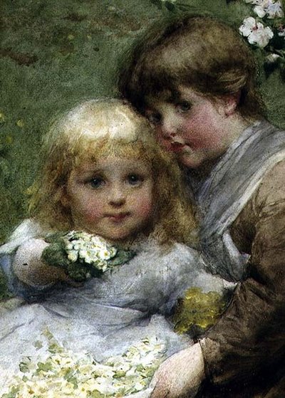 Jarní nabídka (akvarel na papíře) od Alfred Edward Emslie
