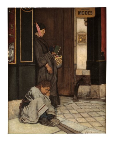 Žebrání tolerováno (olej na plátně) od Alfred Emile Stevens