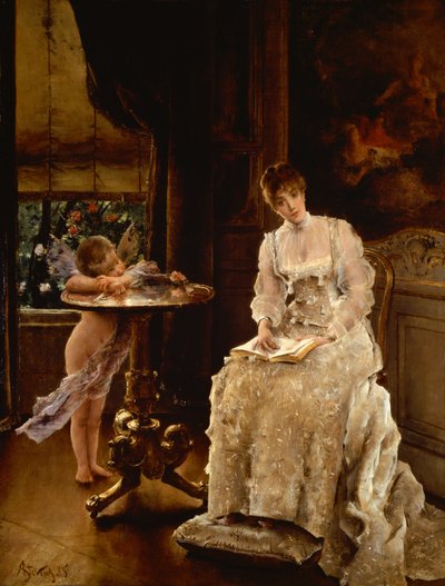 Daydream (olej) od Alfred Emile Stevens
