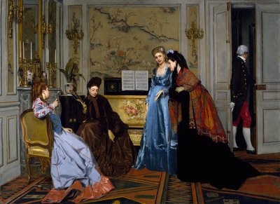 Elegantní postavy v salonu, bez data od Alfred Emile Stevens