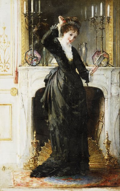 v budoáru, od Alfred Emile Stevens