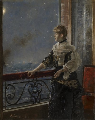 Měsíční svit od Alfred Emile Stevens