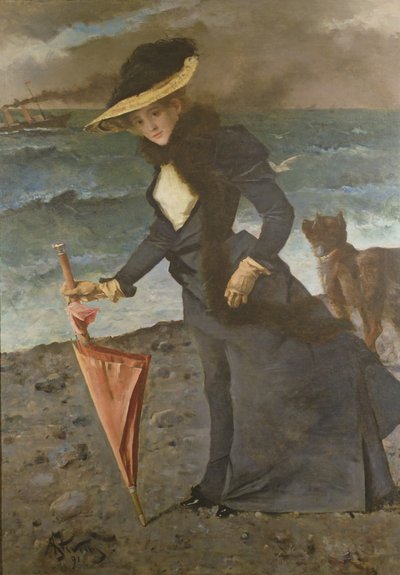 Na břehu moře, 1891 od Alfred Emile Stevens