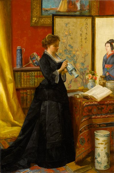 Sběratel porcelánu, 1868 od Alfred Emile Stevens