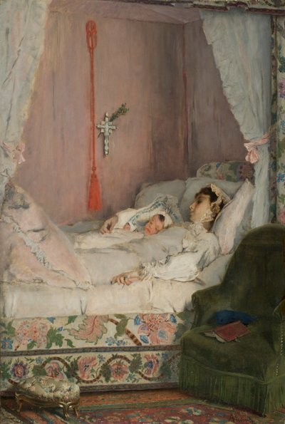 Une mère (Matka), asi 1870 (olej na desce) od Alfred Emile Stevens