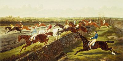 Steeplechase (olej na plátně) od Alfred Frank de Prades