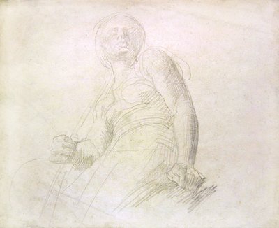 Studie figury, cca 1850 (tužka na papíře) od Alfred George Stevens