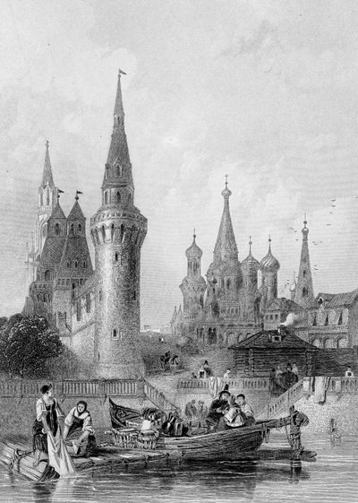 Kostel Vasilije Blagennoi, Moskva, vyryl J. H. Kernot, kolem roku 1844 od Alfred Gomersal Vickers