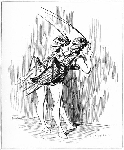 Ilustrace k filmu "Duch žen" od Alfred Grevin