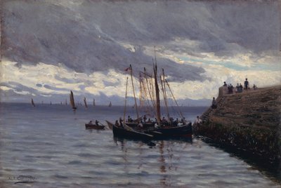Příjezd rybářů na sardinky od Alfred Guillou