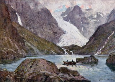 Ledovec Bondhus, fjord Hardanger od Alfred Heaton Cooper