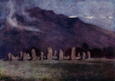 Castlerigg Stone Circle, Cumbria (barevné lito) od Alfred Heaton Cooper