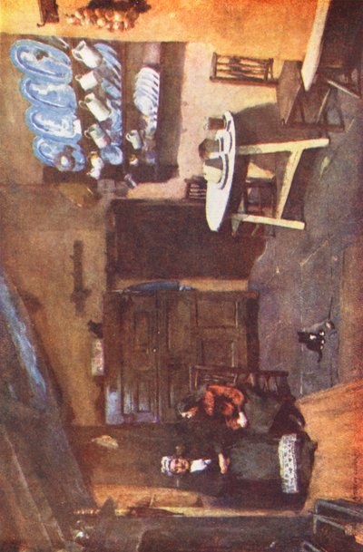 Lake District: An Old Inn Kitchen, Coniston (barevná litografie) od Alfred Heaton Cooper