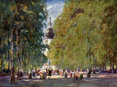 Kostel Leksand od Alfred Heaton Cooper