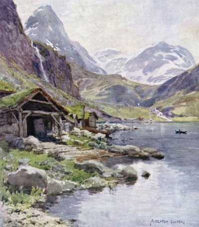 Meraak, fjord Geiranger od Alfred Heaton Cooper