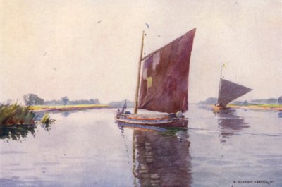Wherries na Waveney, Suffolk od Alfred Heaton Cooper
