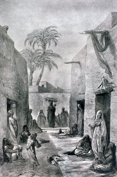 Ulice Almees egyptských tanečnic, Egypt, 1872 od Alfred Henri Darjou