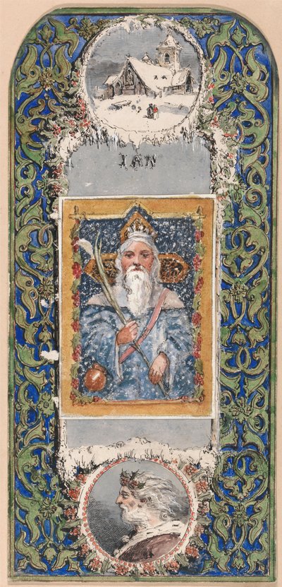 Design kalendáře - leden od Alfred Henry Forrester