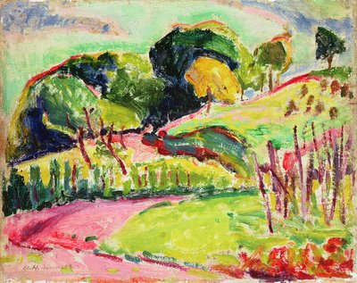 Krajina s kopci od Alfred Henry Maurer