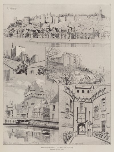 Malebná Francie, zámky Touraine od Alfred Hugh Fisher