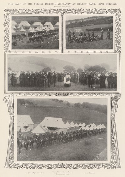 Tábor Surrey Imperial Yeomanry v Denbies Park, poblíž Dorking od Alfred Hugh Fisher
